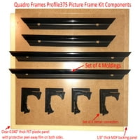 Quadro Frames Рамка за картини, черен, стил P Широко формоване
