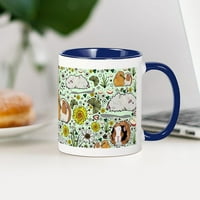 Cafepress - Глави с морски свинчета - керамична чаша от унция - чаша за новост кафене за кафе