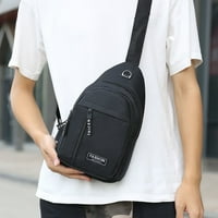 Мъже с чанта Lingouzi Crossbody, Backpack Waterproof Crossbody Bag с USB и жак за слушалки, чанта Crossbody за туризъм