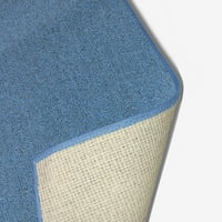 3'x12 'Cobalt - Вътрешна зона за килим за килим с премиум плат, завършени с ръбове