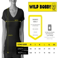 Wild Bobby, Eat Sleep Game Video Gamer Fan Fan Pop Culture Женски младши годни тениски с V-образно деколте, малина, малък