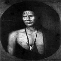 LaPowinsa. Nlenape Native American Chief. Картина, 1735 г., от Густав Хеселий. Печат на плакат от