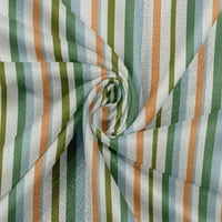 Oneoone Rayon Green Fabric Stripes Quilting Supplies Print Sheing Fabric до двора