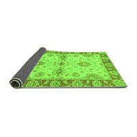 Ahgly Company Indoor Rectangle Abstract Green Modern Area Rugs, 2 '3'