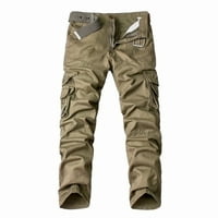 Tdoqot Мъжки работни панталони- на открито ежедневни с джобове спокойни годни товарни панталони за мъже каки размер m