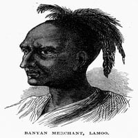 Zanzibar: Banyan Merchant. Nline гравиране, 1873. Печат на плакати от