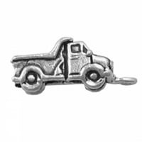 Sterling Silver 24 Bo Chain 3D Mini Dump Truck висулка колие колие