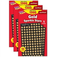 Trend Enterprises Gold Sparkle Stars SuperShapes Стойност - на пакет