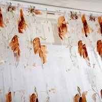 wofedyo душ завеса лозя листа тюл врата прозорец Завест на драпиране панел чист шал валансира завеси за хол кафе 20*17*2