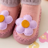 Бебешкото малко дете меки обувки есен и зима и момичета деца сладки чорапи обувки без плъзгане на закрито подови обувки топли и удобни