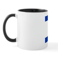 Cafepress - Израелска чаша за флаг - чаша за керамична чаша - новост за чаена чаша за кафе