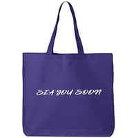 Море, скоро памучно платно тотална чанта