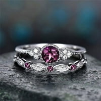 Новата двойка цирконов пръстен, микро диамант и пръстен има два пръстена, които могат да се носят в комбинация, продажби на клирънс