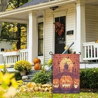 Ghost Halloween Garden Flag, вертикална двустранна апликация Polka Dots Boo Yard Flag, Halloween Decation
