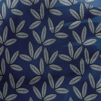 OneOone Georgette Viscose Leaves Leaves Block Decor Fabric Printed Bty Wide