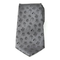 Куче печат сива мъжка вратовръзка