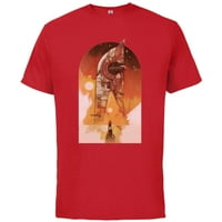 Междузвездни войни Книгата на кораба Boba Fett Tatooine - Тениска с къс ръкав за възрастни - персонализирано -червено