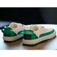 Daeful Boys Girls Skate Shoes Platform Trainers Slip on Sneakers School Disherable Fashion Sport Flats Green 10.5C