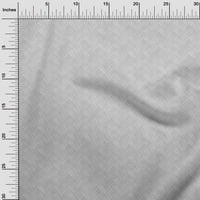 OneOone Silk Tabby Светло сива тъкан Геометрична шивашка тъкан от двора отпечатано DIY дрехи Шиещи консумативи Широко