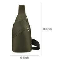Giligiliso Clearance Малка чанта за прашка кръстосано гърди раменни водни устойчиви резистентни резистенции с прашка една каишка за каишка за мъже жени момчета с дупка за слушалки