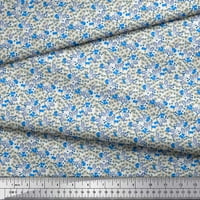 Soimoi Polyester Crepe Fabric Flower Artistic Print Fabric по двор широк