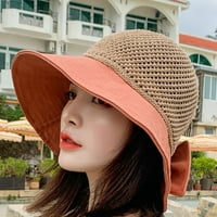 Дамски боуккен моден плетещ шев на куха дишаща слънчева шапка Модна модна костюм шапка шапки шапки шапки