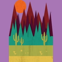 Аризона момичета лилав горски графичен тройник - Дизайн от хора XS