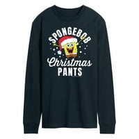 Spongebob Squarepants - Коледни панталони - тениска с дълъг ръкав за мъже