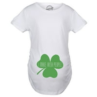 Майчинство аз правя зелени хора смешни свети Патрикс ден разкриват тениска за бременност - xxl