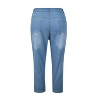 Jiyugala Pants Denim Derf Jeans Hight Jeans Дънки разтягане на дължината на талията тънки жени женски дънки