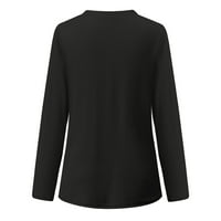 Beppter върхове за жени скраб върхове за жени жени с дълъг ръкав с v-образно деколте, работещи униформени блуза