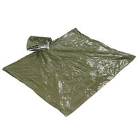Дъжд Пончо, водоустойчив авариен пончо за многократна употреба, запазва 90% от топлината, отразяваща страна за повишена видимост, обратимо носене на леко аварийно одеяло за къмпинг