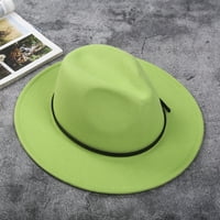 Една отваряща се униза Панама шапка Винтидж широка катарама за колан филт усети шапка на федора