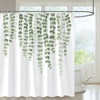 Тропически горски душ завеса зелени растения природа пейзаж висяща завеса полиестер тъкан декорация за баня комплект с куки