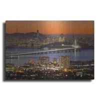 Luxe Metal Art 'Bay Bridge от Berkeley' от John Gavrilis, Metal Wall Art, 36 x24