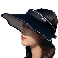 Лятна спестяване на клирънс спортни шапки за козирка за жени за жени солидна външна шапка регулируема лента за глава плажна шапка върхова шапка с широк ръб