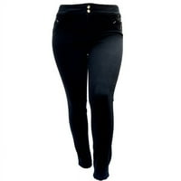 Jack David Plus Size Women's Stretch Premium Denim Black Blue Jeans Skinny Pants 39469ms