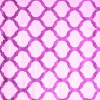 Ahgly Company Indoor Rectangle Trellis Pink Contemporary Area Rugs, 5 '8'