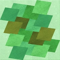 Ahgly Company вътрешен правоъгълник с шарени тъмни варови зелени килими, 6 '9'