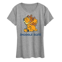 Garfield - Snuggle Buds - Графична тениска с къси ръкави за жени