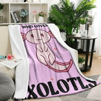 Просто момиче, което обича Axolotls розово одеяло за деца мека дивана стая kawaii flannel хвърляне на одеяло за момичета