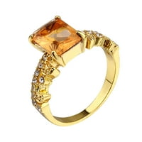 Baocc аксесоари Диамантен темперамент златен пръстен Комплект геометрични бижута прости пръстени бижута Подаръци пръстени Златни 9