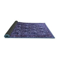Ahgly Company Indoor Square Persian Blue Traditional Area Rugs, 5 'квадрат