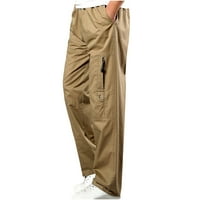 Aherbiu Plus размер товарни панталони за мъже прав крак падане небрежно свободно прилепване панталони с мулти джобове