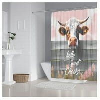 Душ завеса за животни завеси за душ бохо завеси за душ за баня селска къща душ завеси за банята доста душ завеса с куки, 60 x72