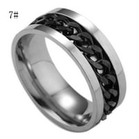 Бижута пръстени Мъжки титаниеви стоманени вериги въртящи се пръстен Крос гранични бижута Аксесоари за пръстени за жени