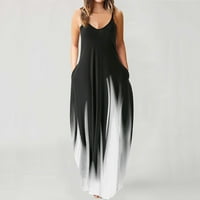 Bowake Women Summer O-O-Neck Print Leeveles Plus Size Pullover дълги рокли, моля, купете един или два размера, по-големи от нормалните