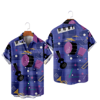 Персонализирани ризи за боулинг, големи ръкави с къси ръкави Harajuku за деца