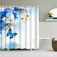 Завес Просвет, отпечатан душ завеса полиестер и устойчива на баня и защитна завеса за преграда 150x
