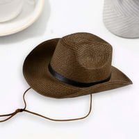 Unise Sun Hat Straw Braid UV защита на шапки за преносими дрехи за борба с дъга за плаж за плаж